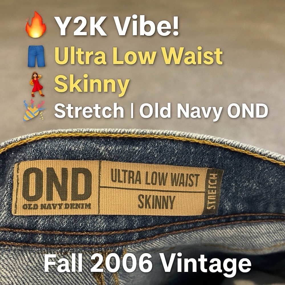 Y2K Old Navy Ultra Low Waist Skinny Jeans | Vintage Stretch Denim | Fall 2006‎